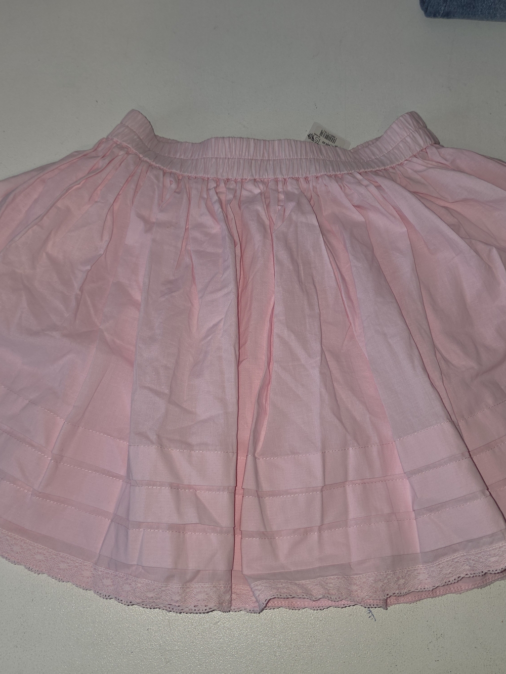 Light Pink Gathered Skater Skirt - Unbranded